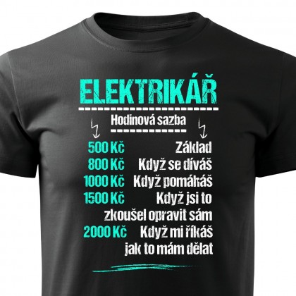 Tričko Elektrikář- sazba